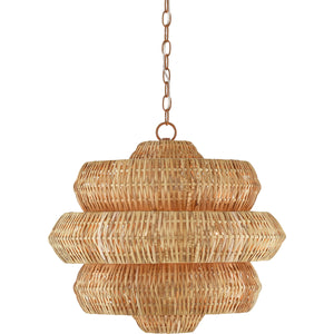 Antibes 3-Tiered Rattan Chandelier