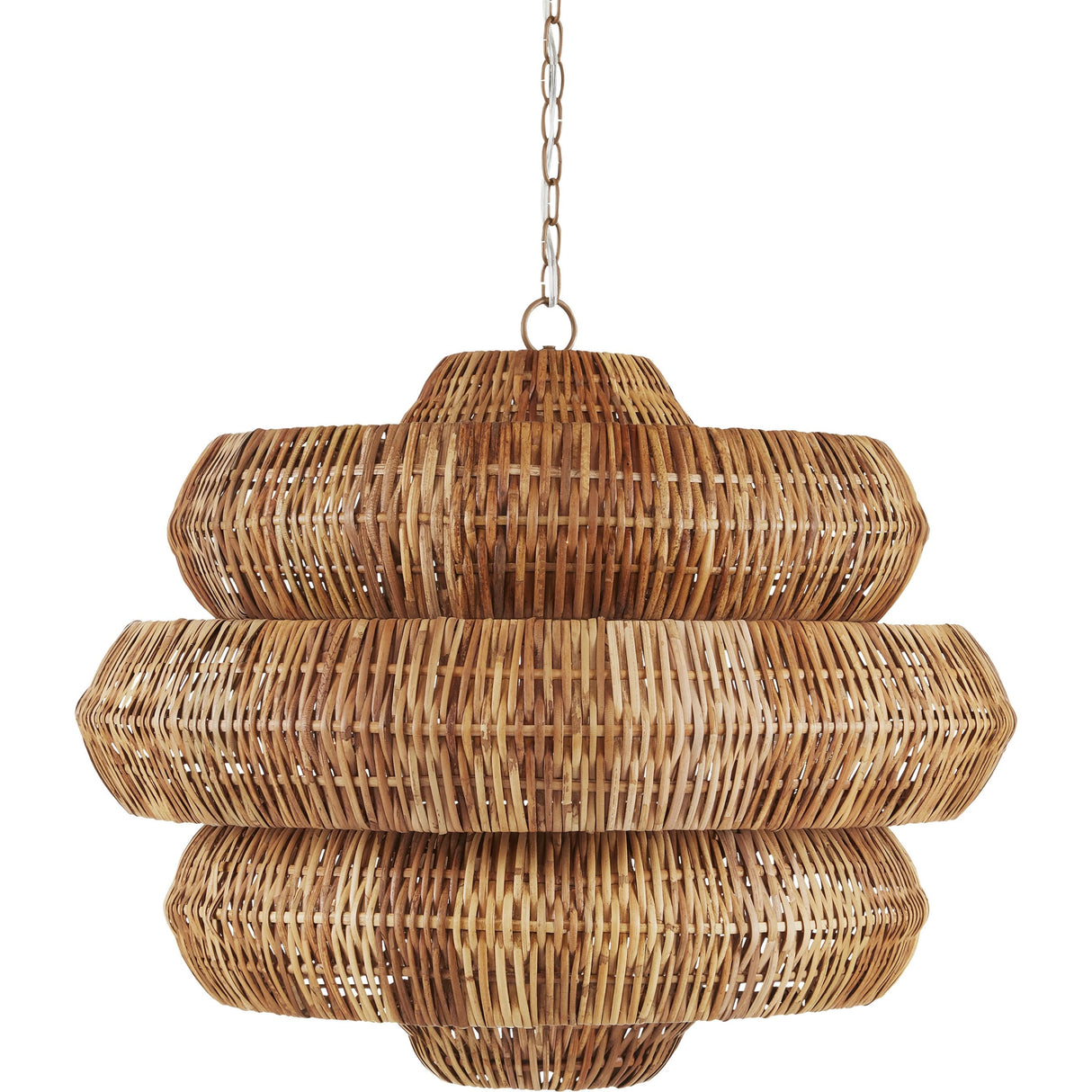 Antibes 3-Tiered Rattan Chandelier