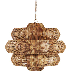 Antibes 3-Tiered Rattan Chandelier