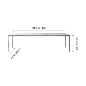 Thaddeus Marble Rectangular Dining Table