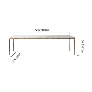 Thaddeus Marble Rectangular Dining Table