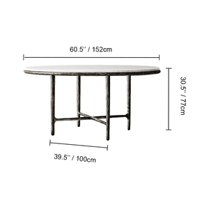Thaddeus Marble Round Dining Table