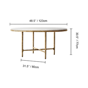 Thaddeus Marble Round Dining Table