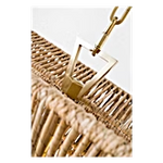 Antigua 54" Linear Rattan Chandelier