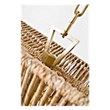 Antigua 54" Linear Rattan Chandelier