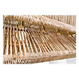 Antigua 54" Linear Rattan Chandelier