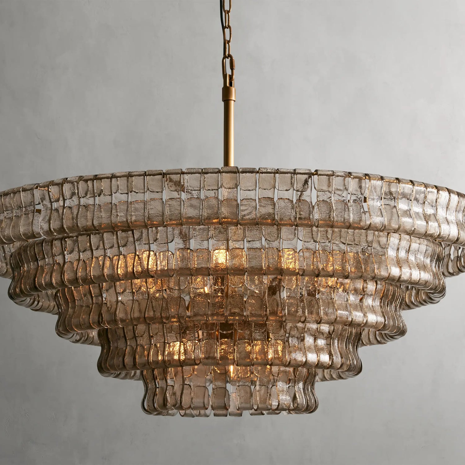 Ghiaccio Glass Round Chandelier