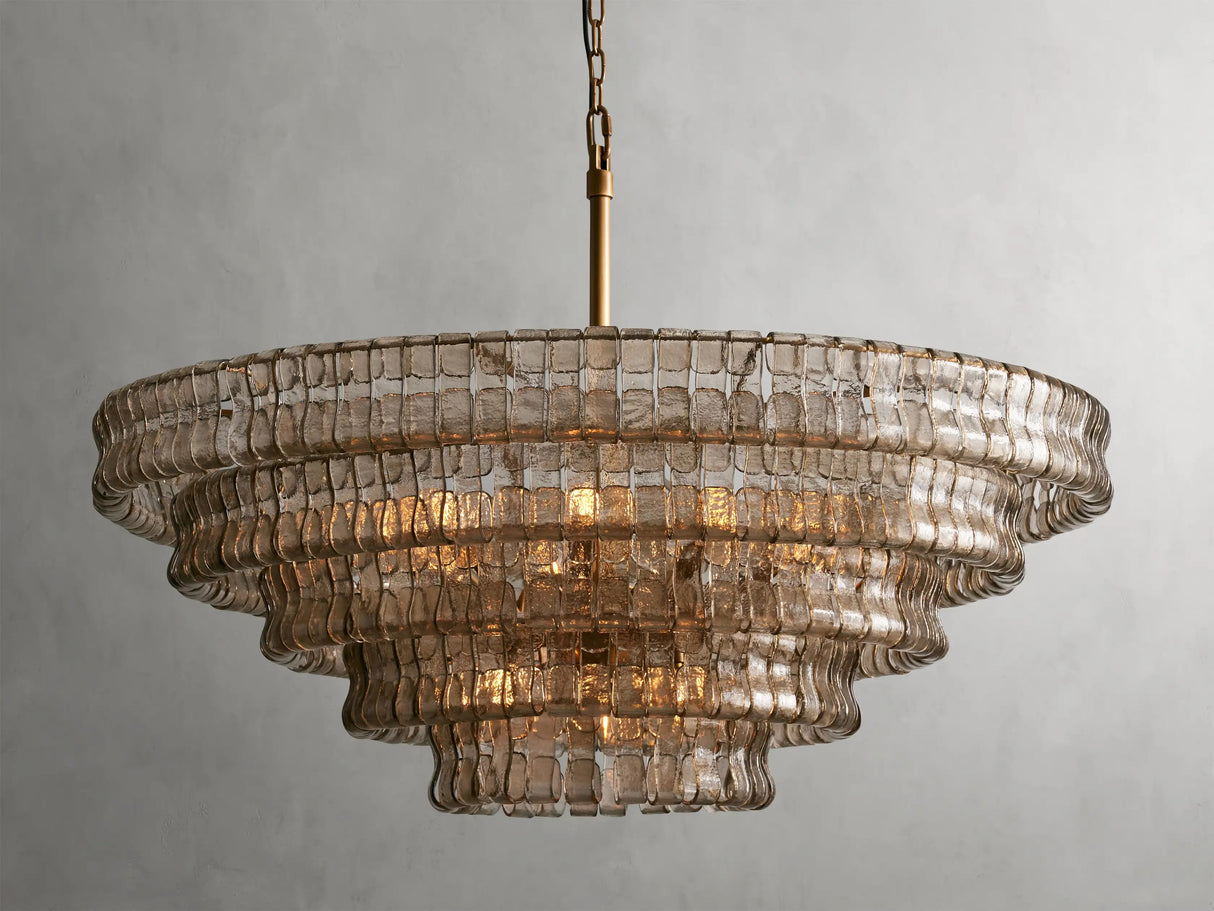 Ghiaccio Glass Round Chandelier