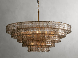Ghiaccio Glass Round Chandelier