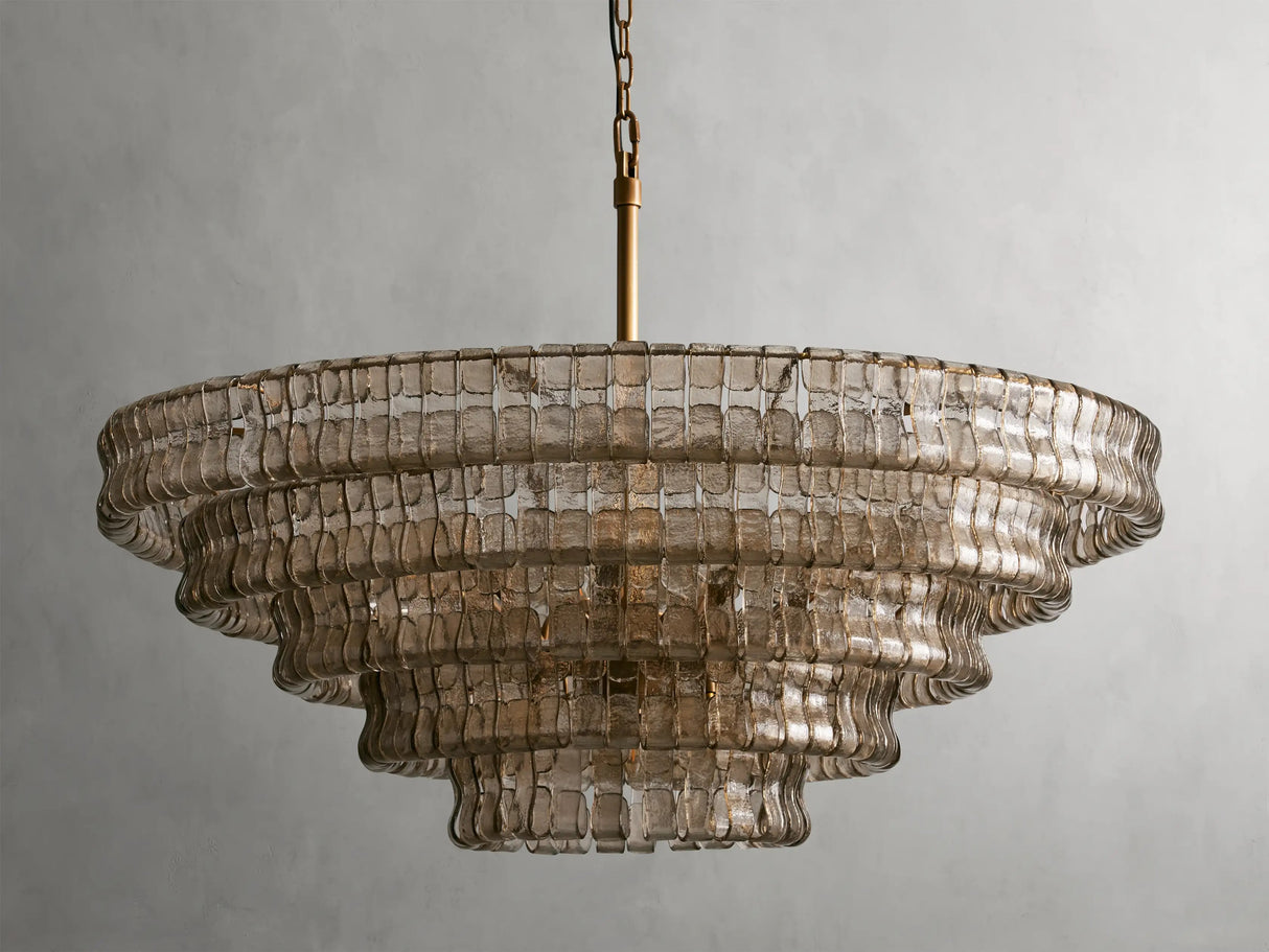Ghiaccio Glass Round Chandelier