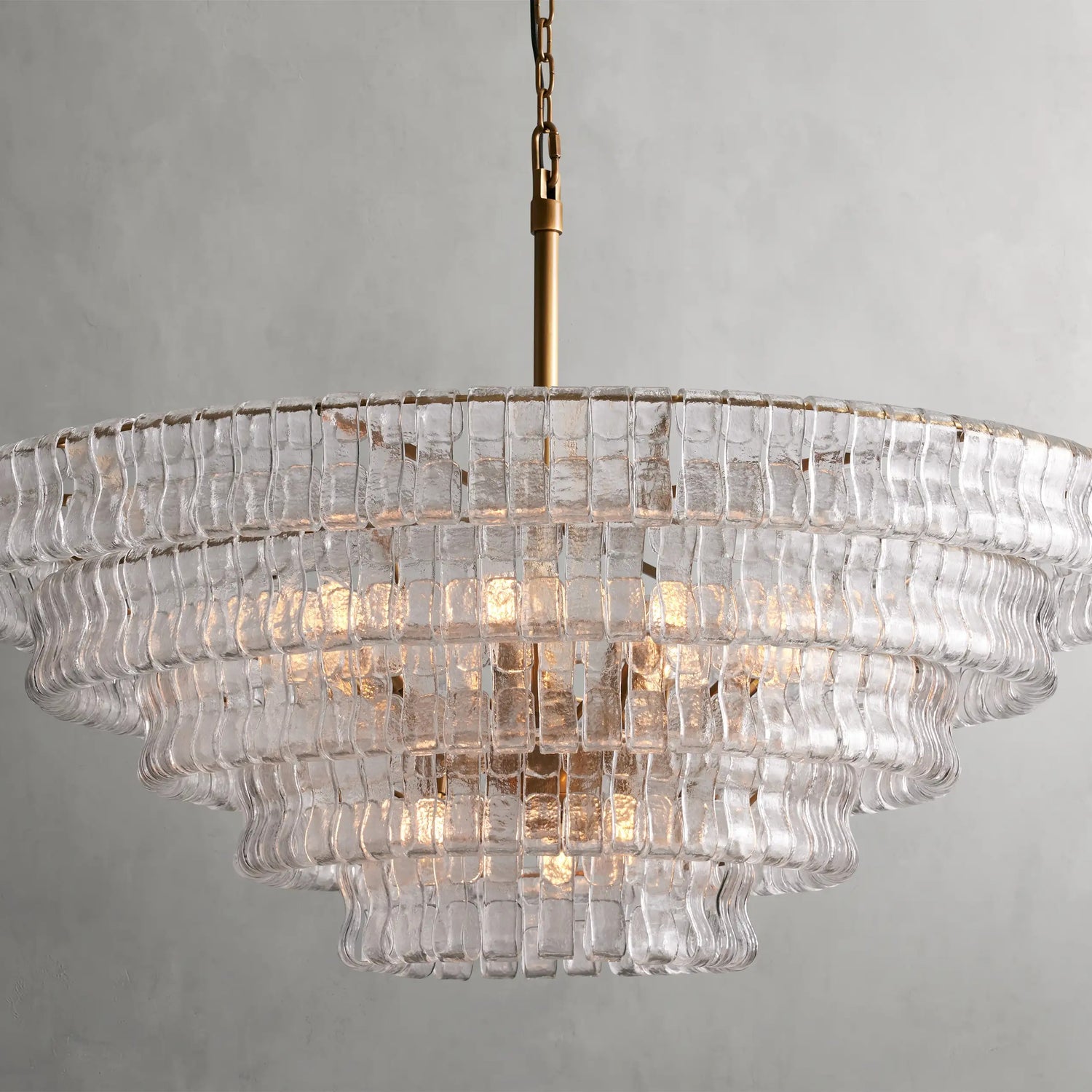 Ghiaccio Glass Round Chandelier