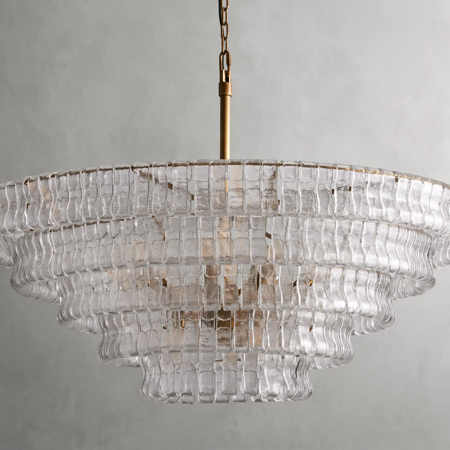 Ghiaccio Glass Round Chandelier