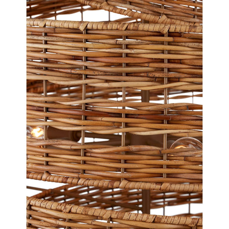 Hiroshi Koshitaka Saisei 32 Inch Rattan Chandelier