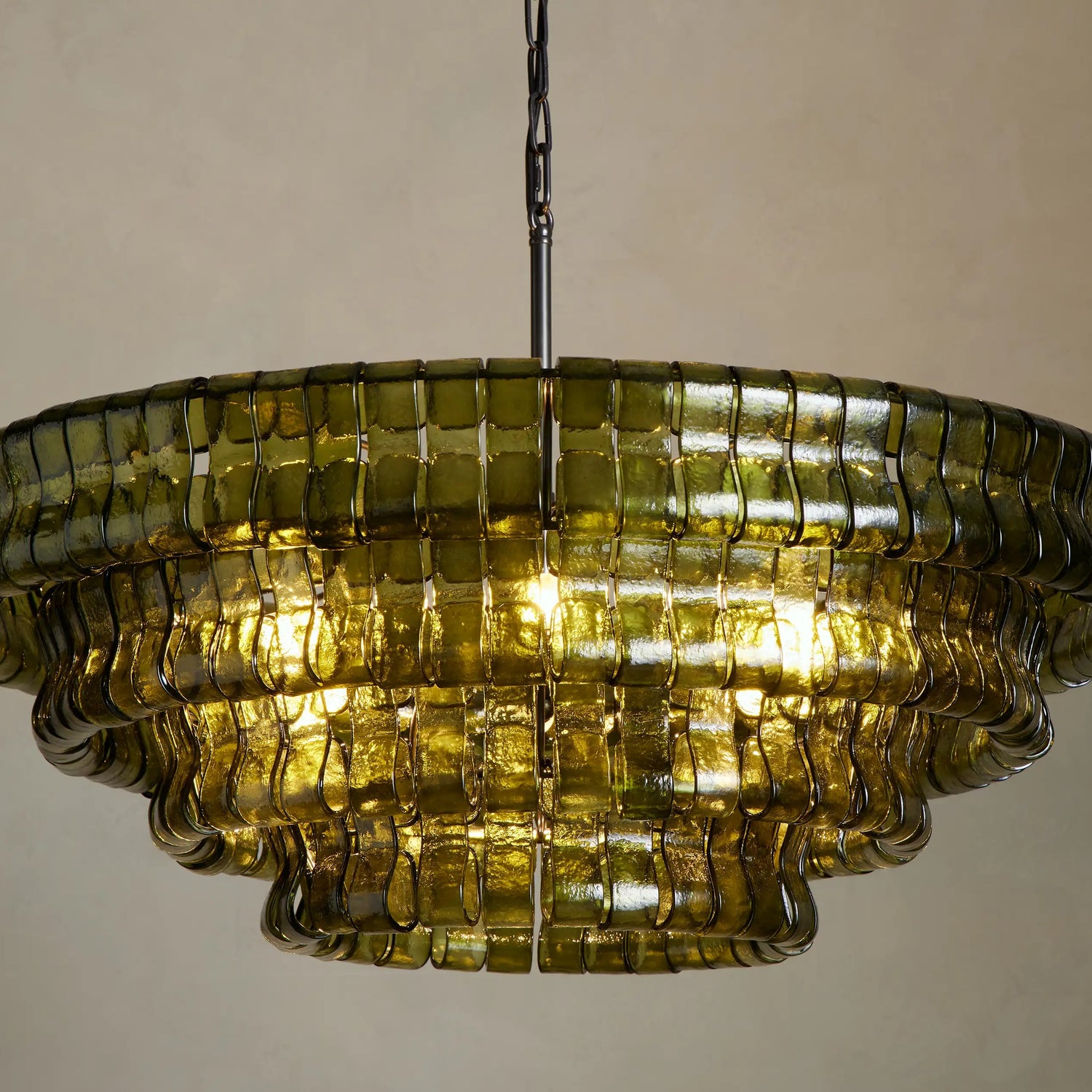 Ghiaccio Glass Round Chandelier