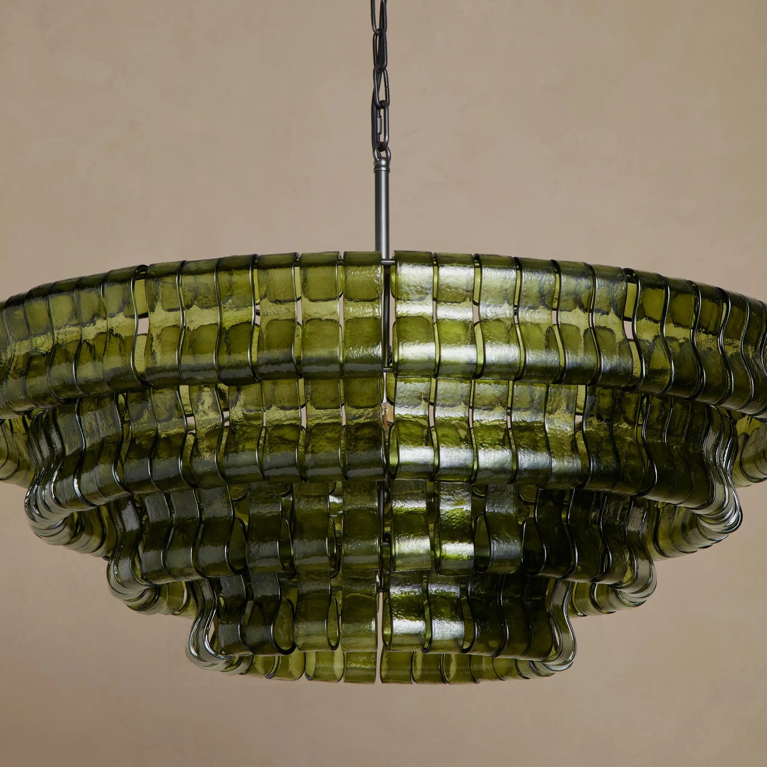 Ghiaccio Glass Round Chandelier