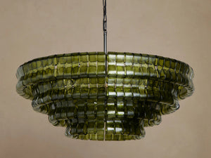 Ghiaccio Glass Round Chandelier