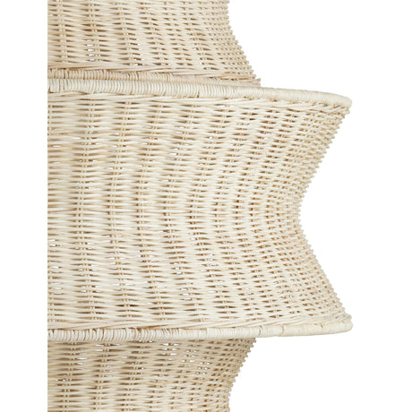 Phebe 32 Inch 9 Light Rattan Chandelier