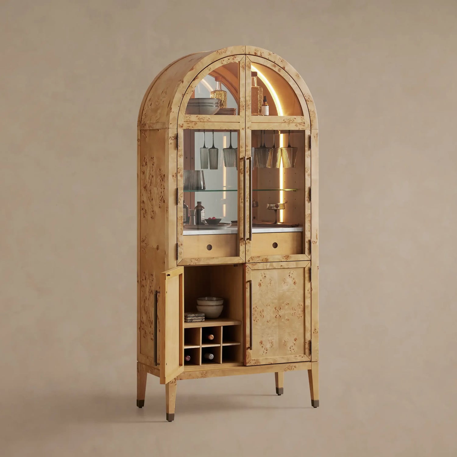 Hattie Burl Bar Cabinet