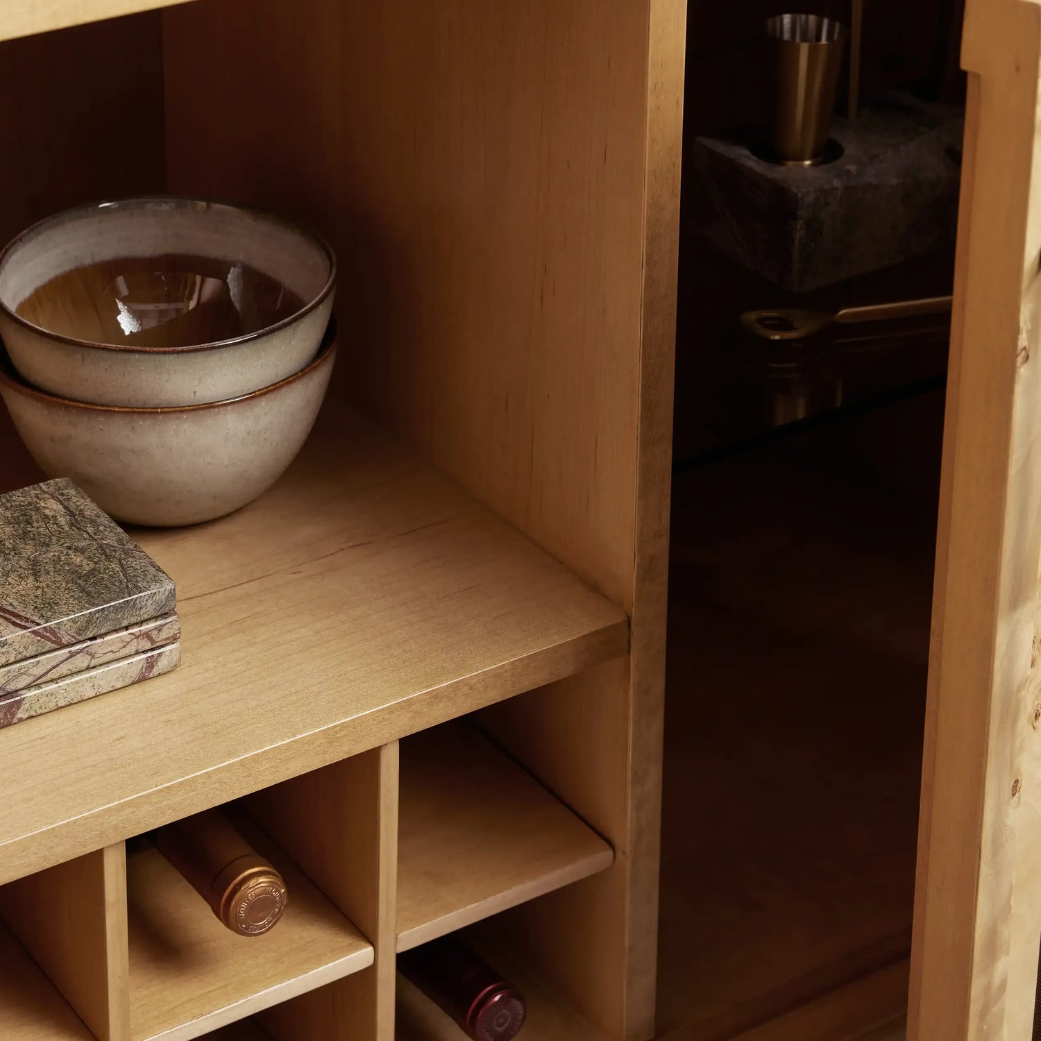 Hattie Burl Bar Cabinet