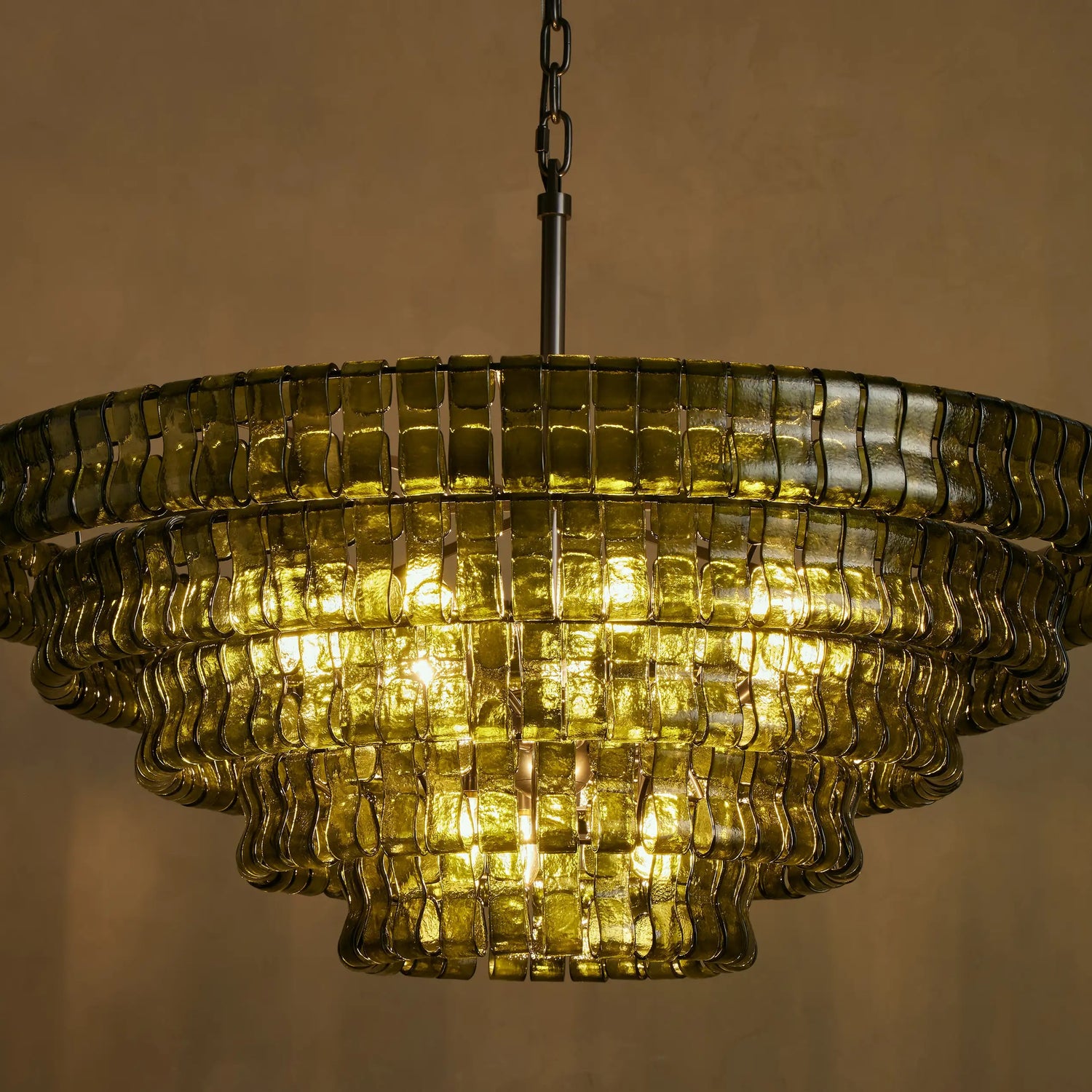 Ghiaccio Glass Round Chandelier