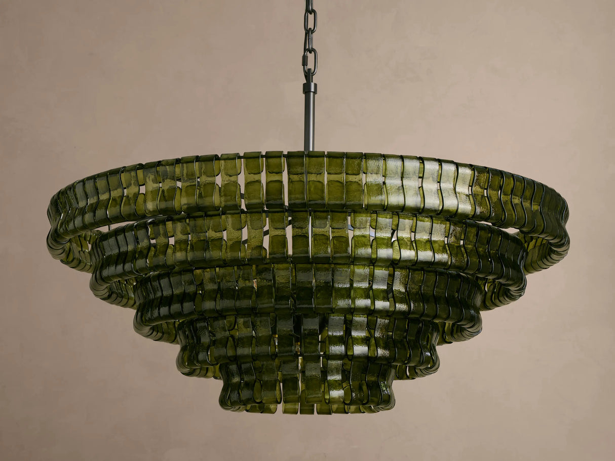 Ghiaccio Glass Round Chandelier