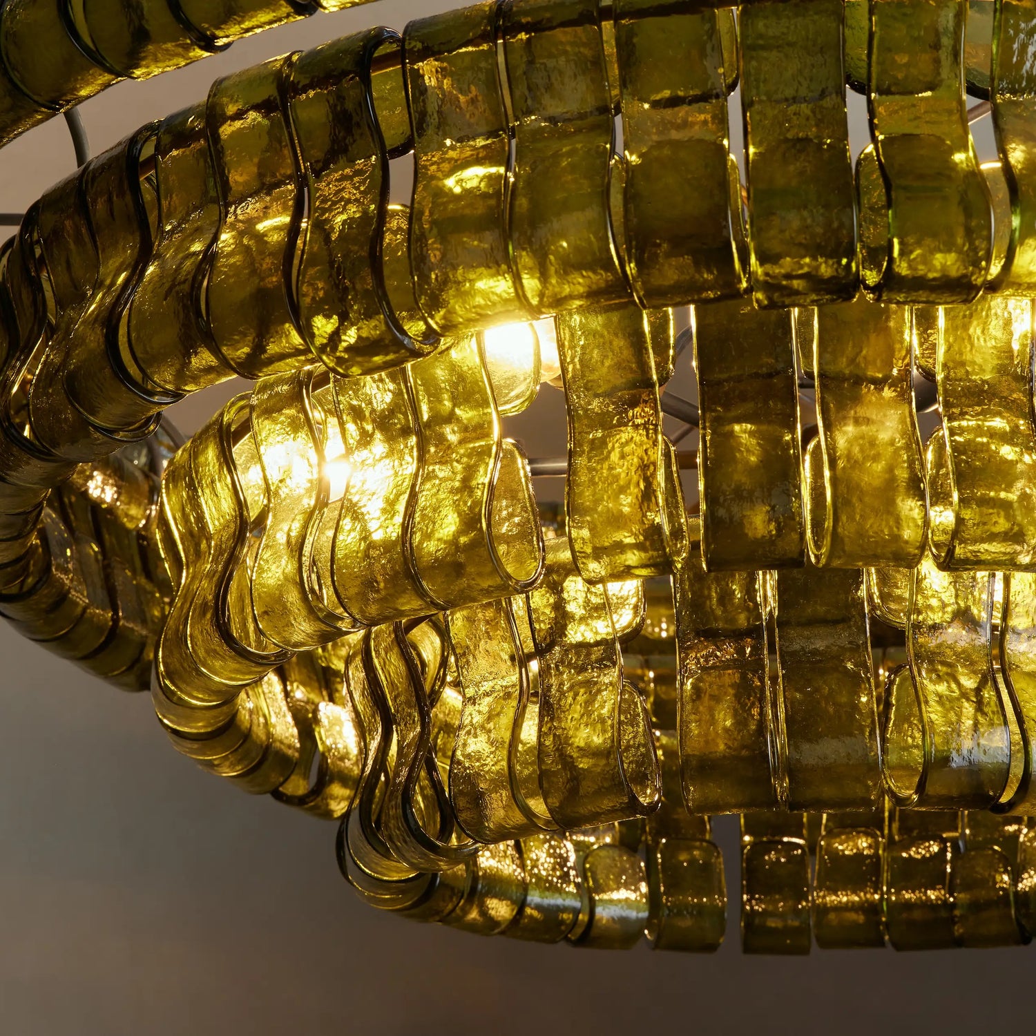 Ghiaccio Glass Round Chandelier