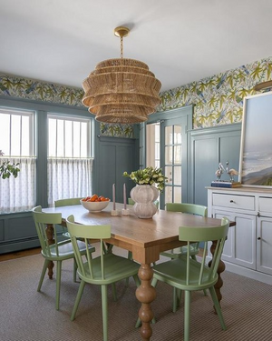 Antigua Drum Rattan Chandelier