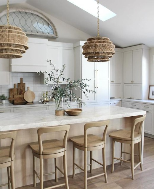 Antigua Drum Rattan Chandelier