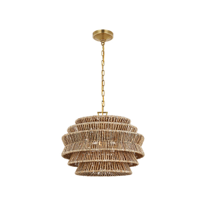 Antigua Drum Rattan Chandelier