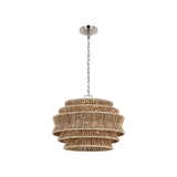 Antigua Drum Rattan Chandelier