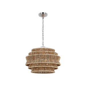 Antigua Drum Rattan Chandelier