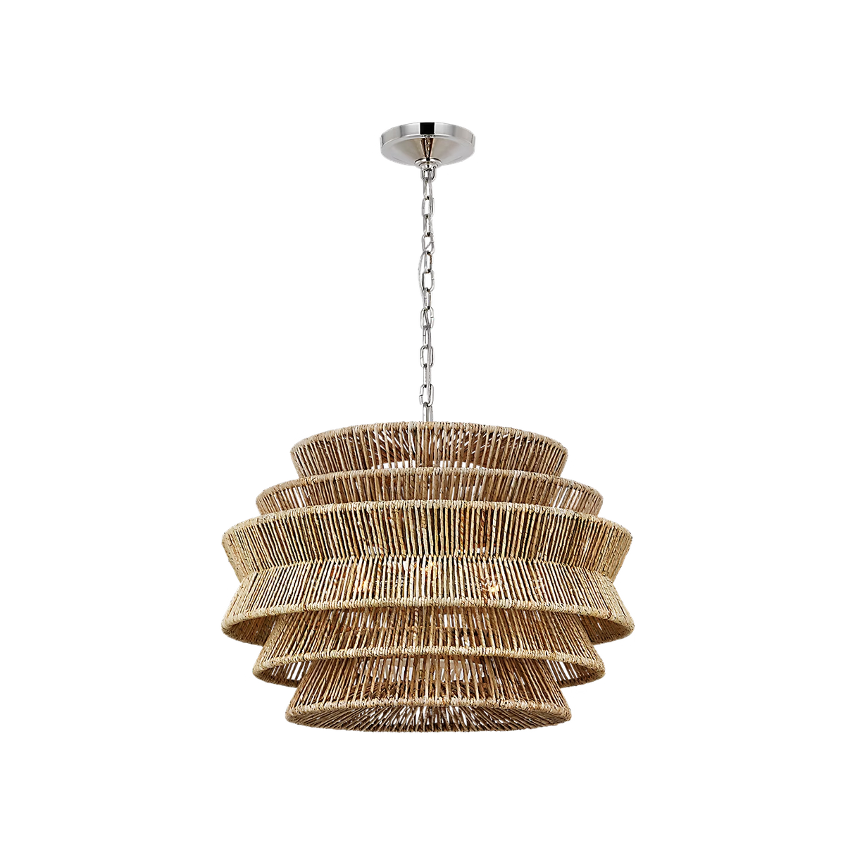 Antigua Drum Rattan Chandelier