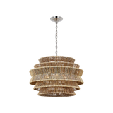 Antigua Drum Rattan Chandelier
