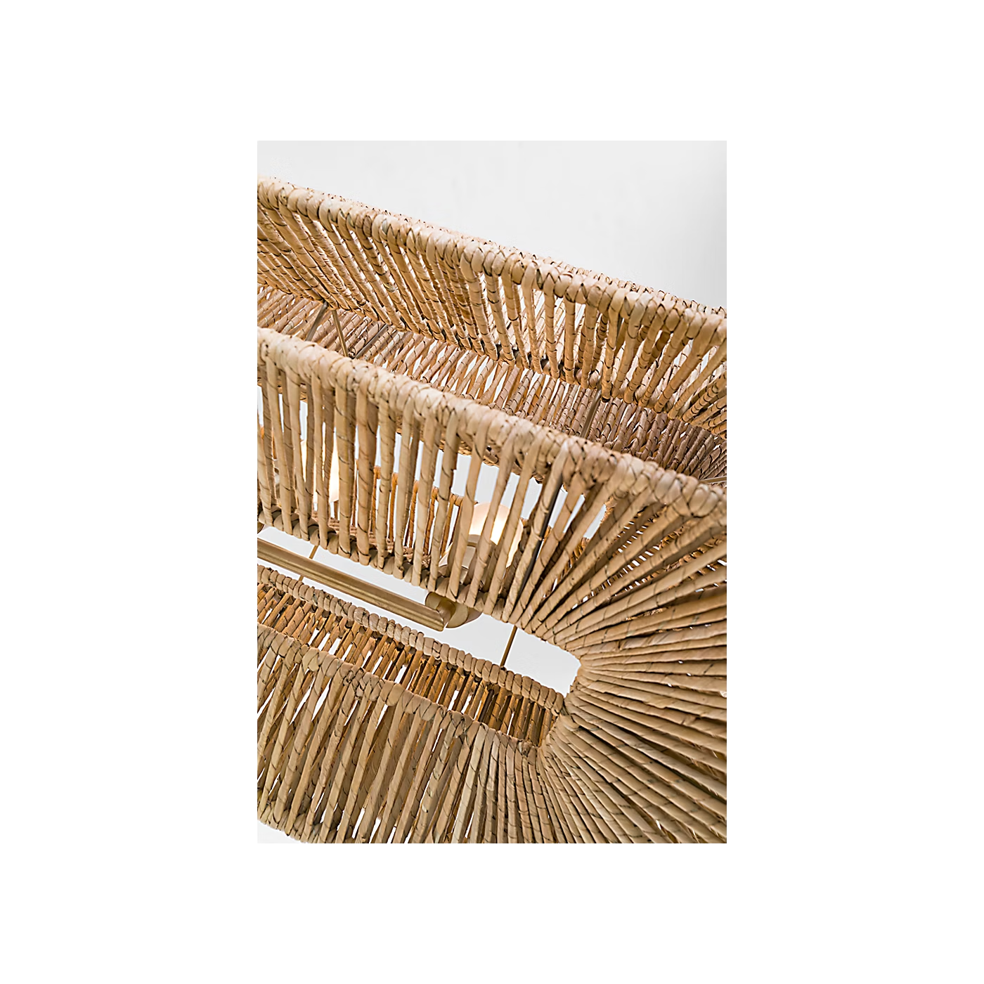 Antigua 54" Linear Rattan Chandelier