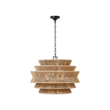 Antigua Drum Rattan Chandelier