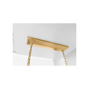 Antigua 54" Linear Rattan Chandelier