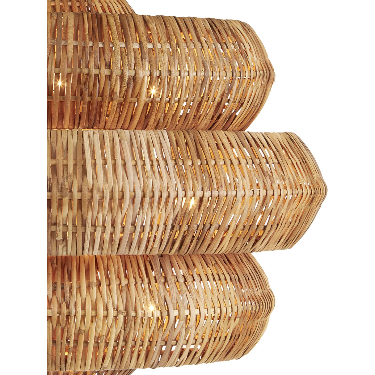 Antibes 3-Tiered Rattan Chandelier