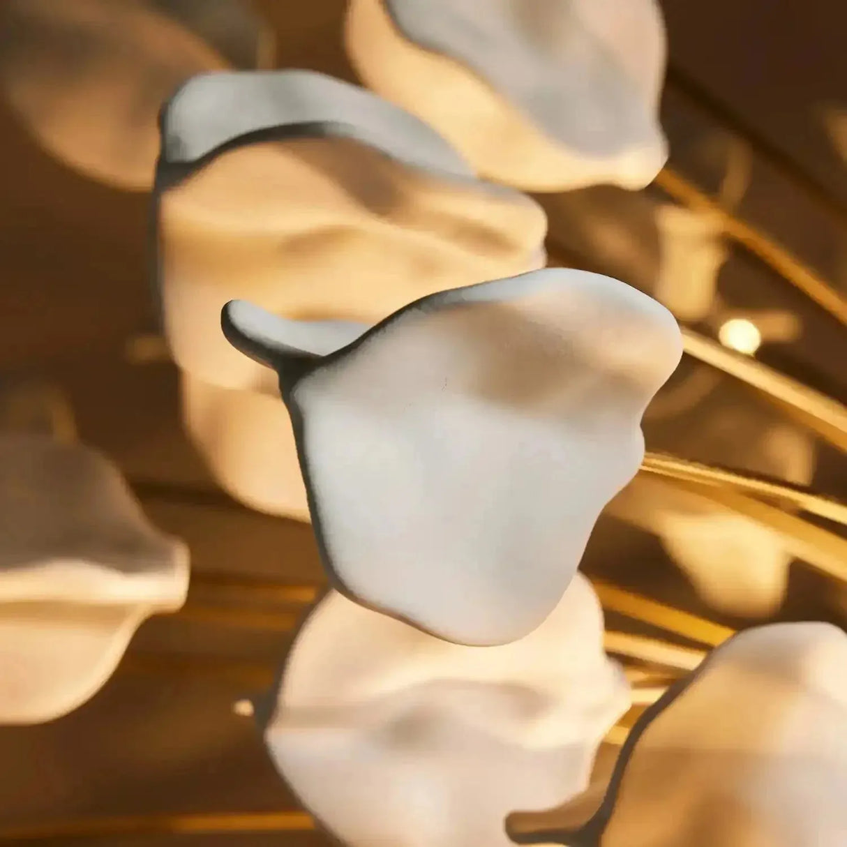 Lunaria Ceramic Leaves Flush Mount