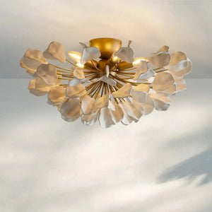 Lunaria Ceramic Leaves Flush Mount