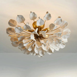 Lunaria Ceramic Leaves Flush Mount