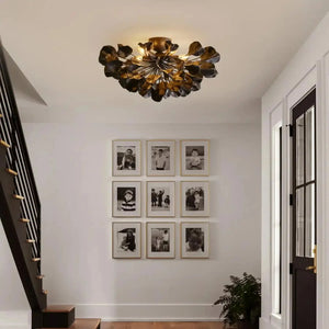 Lunaria Ceramic Leaves Flush Mount