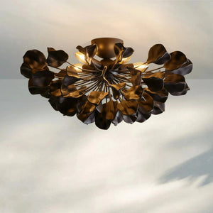 Lunaria Ceramic Leaves Flush Mount