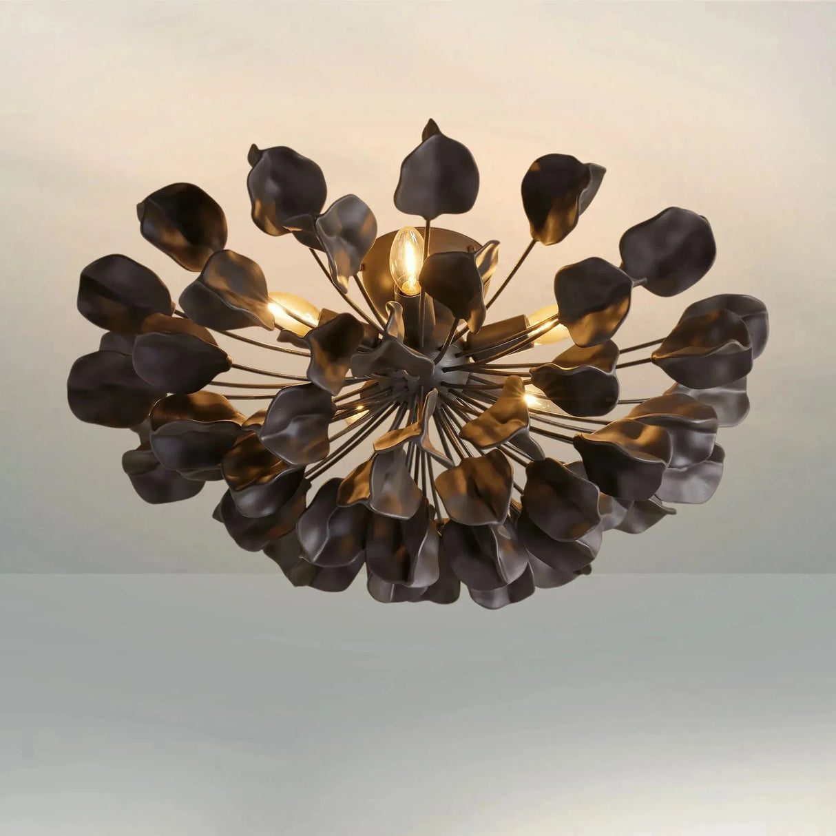 Lunaria Ceramic Leaves Flush Mount
