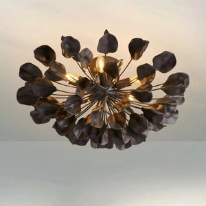 Lunaria Ceramic Leaves Flush Mount