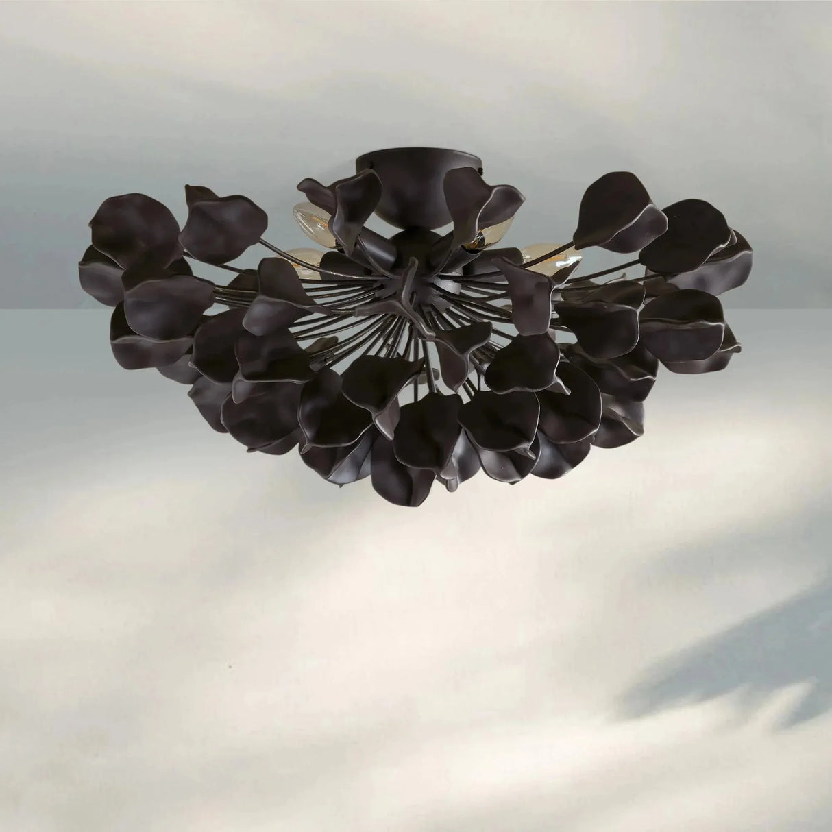 Lunaria Ceramic Leaves Flush Mount