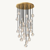 Sibole Glass Round Cluster Chandelier 40"