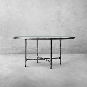 Thaddeus Glass Round Dining Table