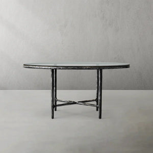 Thaddeus Glass Round Dining Table