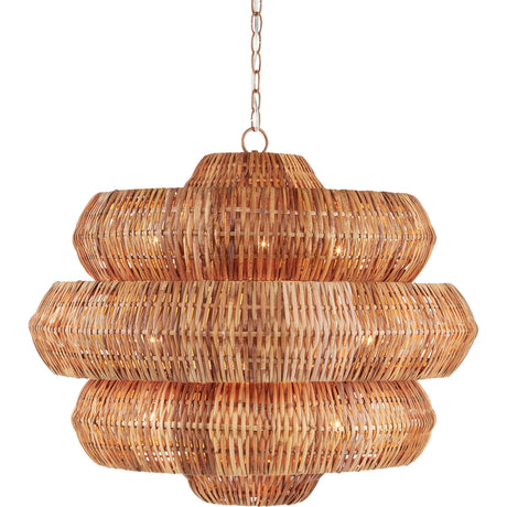 Antibes 3-Tiered Rattan Chandelier