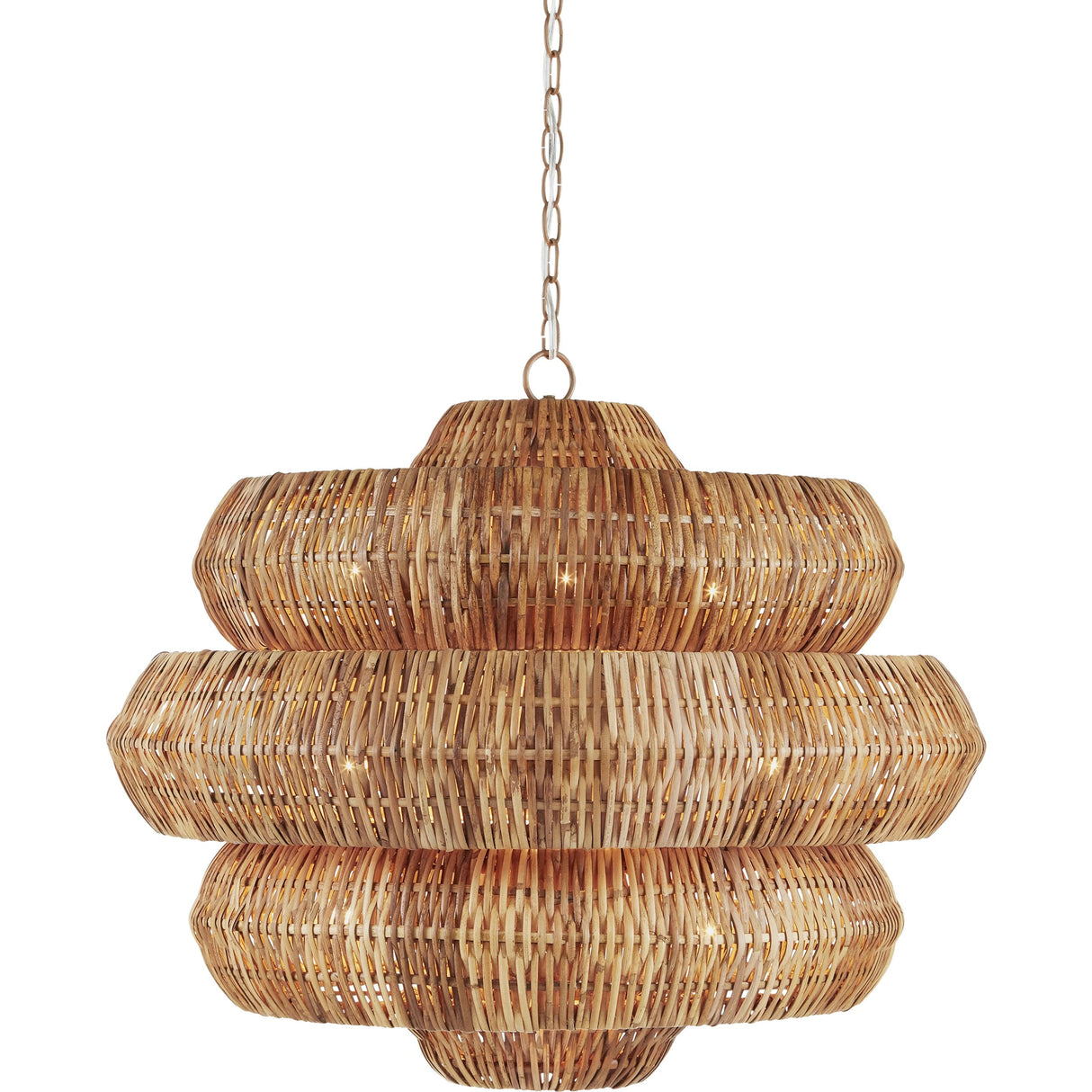 Antibes 3-Tiered Rattan Chandelier